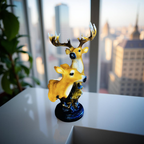 Golden Deer Duo – Couple Table Sculpture