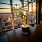 Noir Grace – Black Stallion Head Sculpture