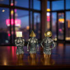 Geometric Thinkers Trio – Resin Figurines