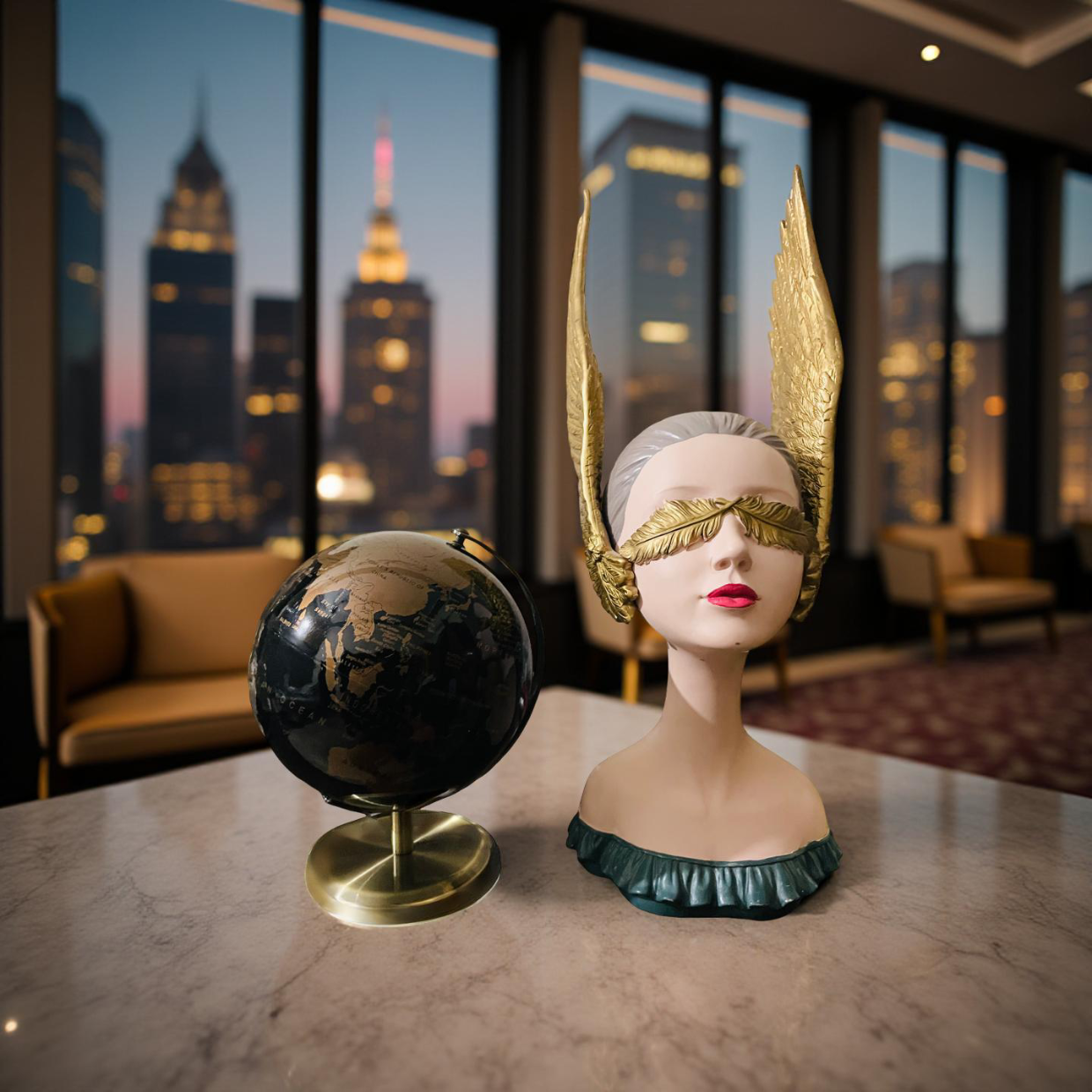 Blind Beauty β Modern Winged Muse Bust