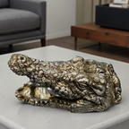 Green Croc Bite – Luxury Alligator Head Sculpture