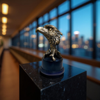 Imperial Gaze – Golden Eagle Head Sculpture