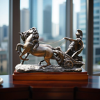 Bronze Valor – Warrior Chariot Sculpture