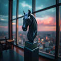 Black Stallion Elegance Sculpture