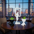 Abstract Thinker with Frame