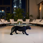 Black Prowler – Panther Base Glass Coffee Table