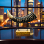 Rustic Elephant Horn Sculpture