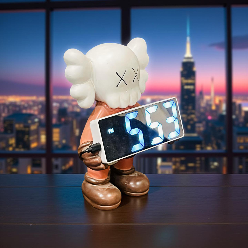 🕰️  KAWS-Inspired Digital Clock Sculpture
