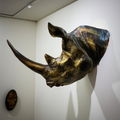 Savannah Titan – Bronze Rhino Wall Sculpture