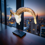 Ridgehorn Relic – Ram Skull Sculpture