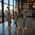 Vintage Elegance Ladies – Set of 3 Resin Figurines