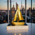 Golden Sailboat Sculpture