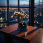 Imperial Gaze – Golden Eagle Head Sculpture