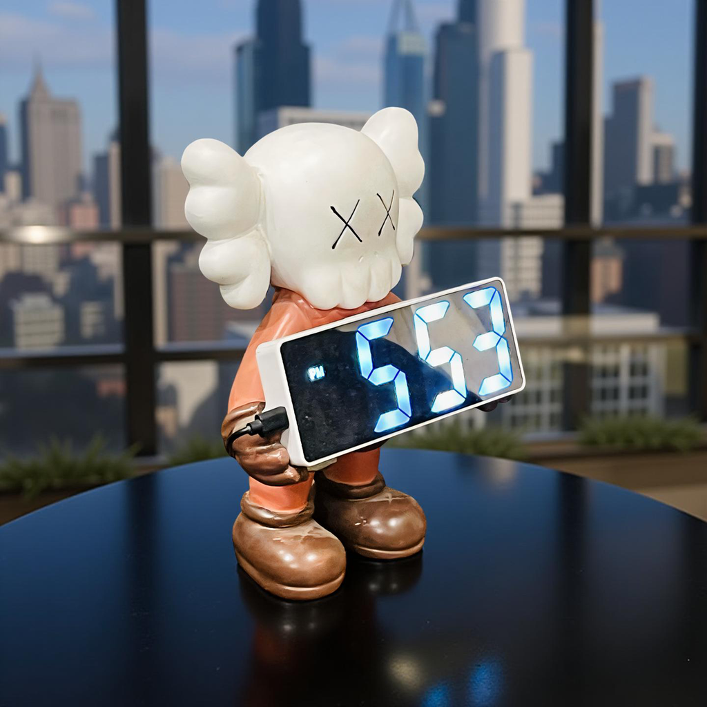 🕰️  KAWS-Inspired Digital Clock Sculpture