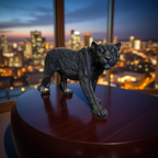 Majestic Black Panther Sculpture