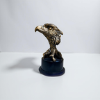 Imperial Gaze – Golden Eagle Head Sculpture