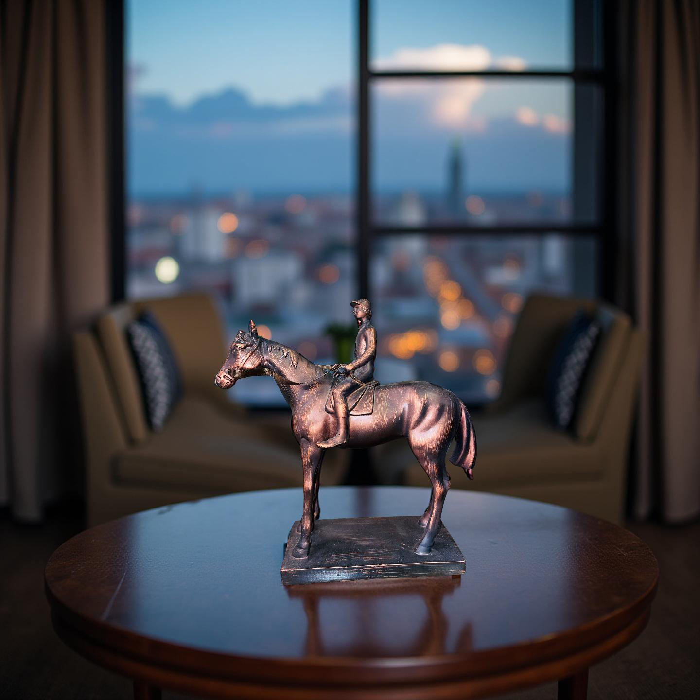 The Rider’s Pride – Resin Horse & Rider Sculpture