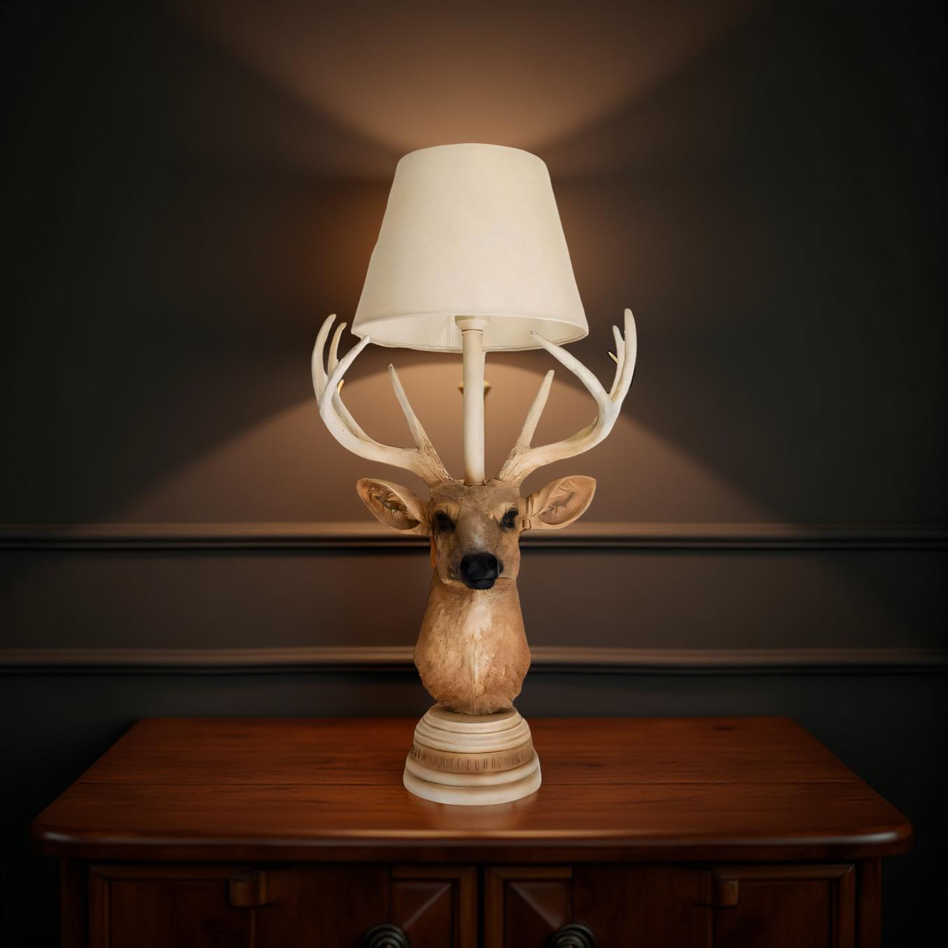 Nordic Stag Resin Accent Lamp